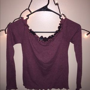 Maroon crop top